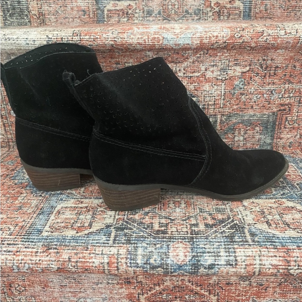AE Suede bootie laser cut detail 8 - Picture 2 of 6